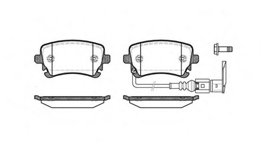 Set placute frana,frana disc VW TRANSPORTER V bus (7HB, 7HJ, 7EB, 7EJ, 7EF, 7EG, 7HF, 7EC) (2003 - 2016) REMSA 0897.11 piesa NOUA