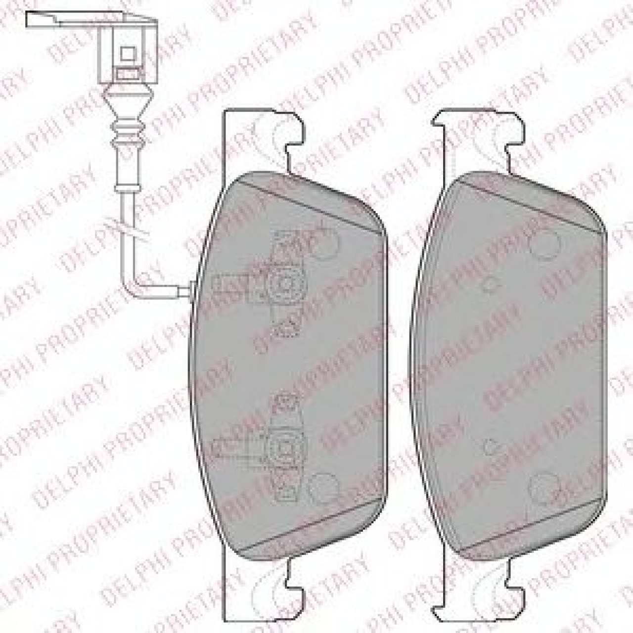 Set placute frana,frana disc VW TRANSPORTER V bus (7HB, 7HJ, 7EB, 7EJ, 7EF, 7EG, 7HF, 7EC) (2003 - 2016) DELPHI LP2199 piesa NOUA