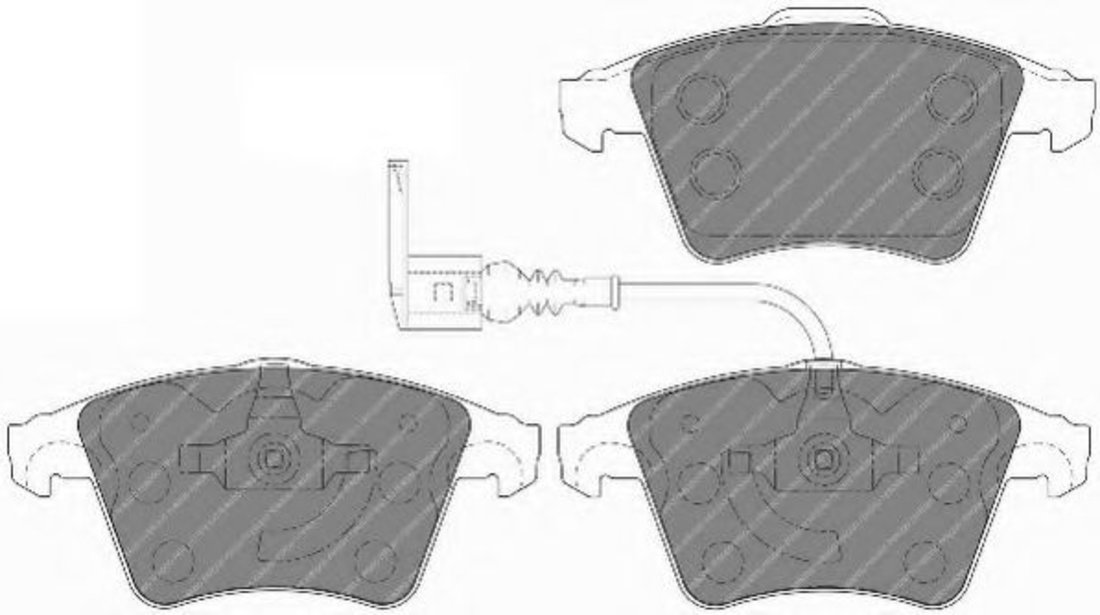 Set placute frana,frana disc VW TRANSPORTER V platou / sasiu (7JD, 7JE, 7JL, 7JY, 7JZ, 7FD) (2003 - 2016) FERODO FVR1643 piesa NOUA