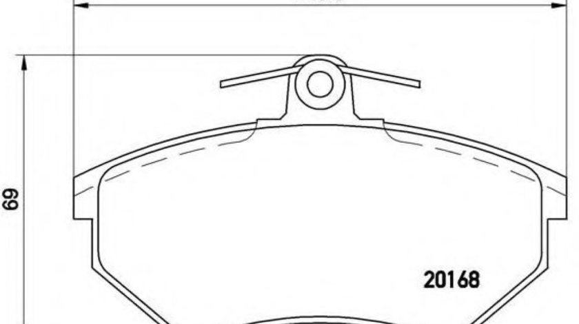 Set placute frana,frana disc VW VENTO (1H2) (1991 - 1998) BREMBO P 85 011 piesa NOUA