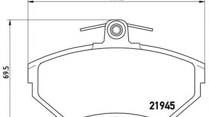 Set placute frana,frana disc VW VENTO (1H2) (1991 - 1998) BREMBO P 85 032 piesa NOUA