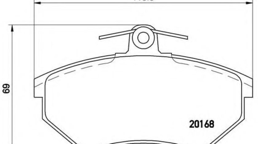 Set placute frana,frana disc VW VENTO (1H2) (1991 - 1998) BREMBO P 85 015 piesa NOUA