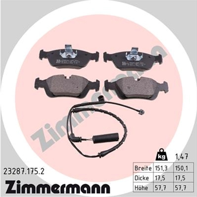 Set Placute Frana,frana Disc Zimmermann Bmw 23287.175.2