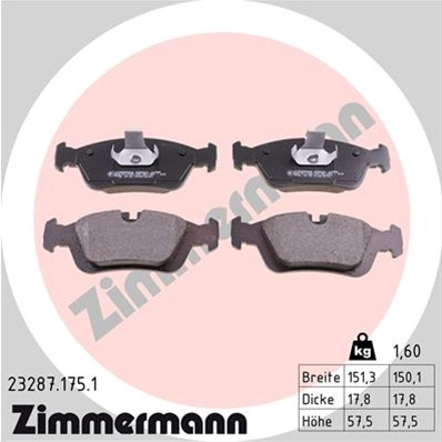 Set Placute Frana,frana Disc Zimmermann Bmw 23287.175.1