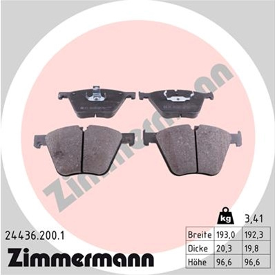 Set Placute Frana,frana Disc Zimmermann Bmw 24436.200.1