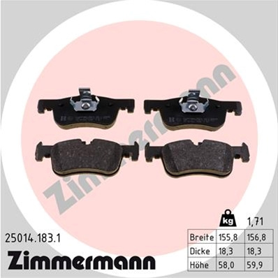 Set Placute Frana,frana Disc Zimmermann Bmw 25014.183.1