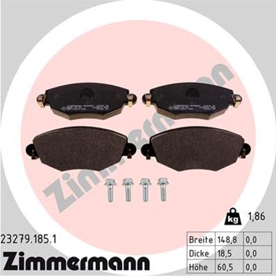 Set Placute Frana,frana Disc Zimmermann Ford 23279.185.1