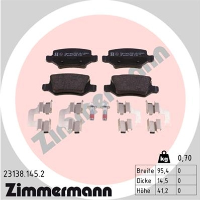 Set Placute Frana,frana Disc Zimmermann Mercedes-Benz 23138.145.2
