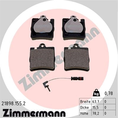 Set Placute Frana,frana Disc Zimmermann Mercedes-Benz 21898.155.2