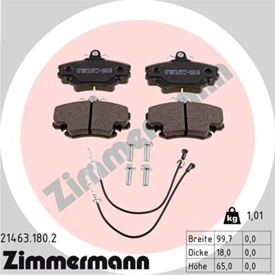 Set Placute Frana,frana Disc Zimmermann Renault 21463.180.2