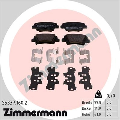 Set Placute Frana,frana Disc Zimmermann Ssangyong 25337.160.2