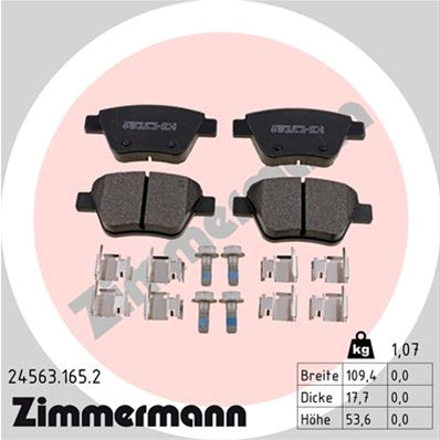 Set Placute Frana,frana Disc Zimmermann Vag 24563.165.2