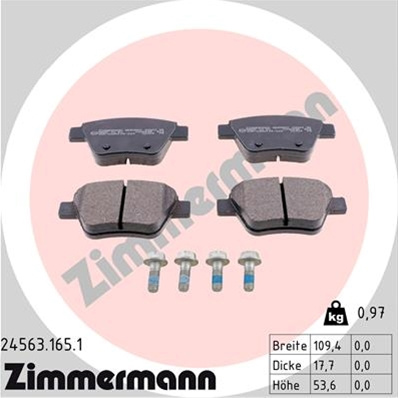 Set Placute Frana,frana Disc Zimmermann Vag 24563.165.1