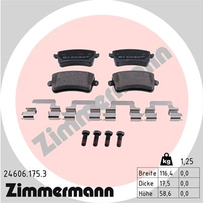 Set Placute Frana,frana Disc Zimmermann Vag 24606.175.3