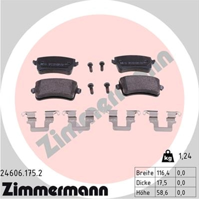 Set Placute Frana,frana Disc Zimmermann Vag 24606.175.2