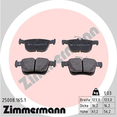 Set Placute Frana,frana Disc Zimmermann Vag 25008.165.1