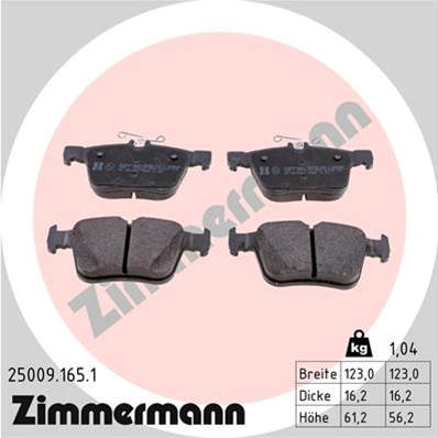 Set Placute Frana,frana Disc Zimmermann Vag 25009.165.1