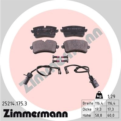 Set Placute Frana,frana Disc Zimmermann Vag 25214.175.3