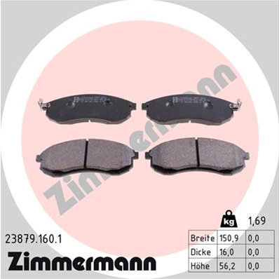 Set Placute Frana,frana Disc Zimmermann Mitsubishi 23879.160.1