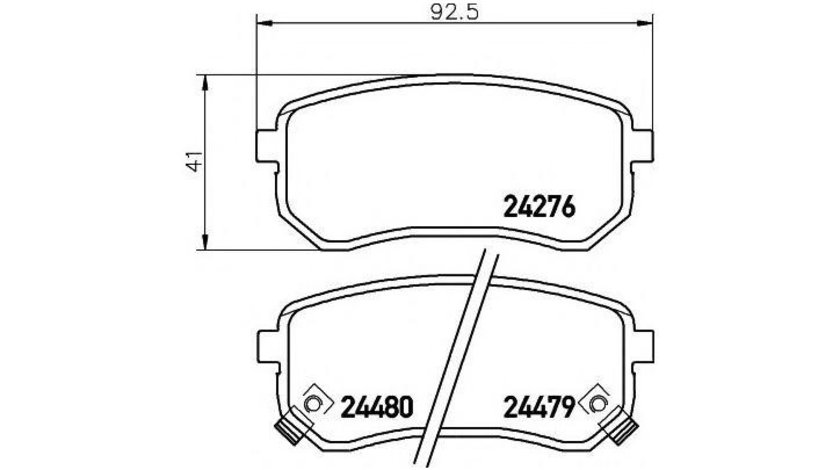 Set placute frana Hyundai i10 (PA) 2007-2016 #2 05P1344