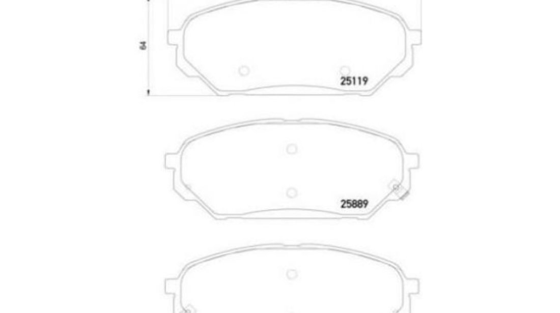Set placute frana Hyundai ix55 2006-2016 #2 2511901