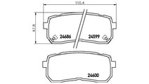 Set placute frana Hyundai ix55 2006-2016 #2 098649...