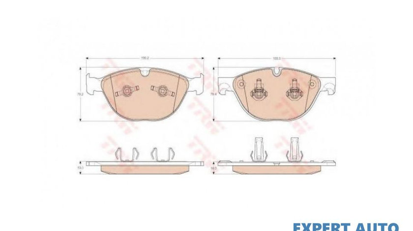 Set placute frana Jaguar XJ (X35_, _J12_, _J24_) 2009-2016 #2 0986494349