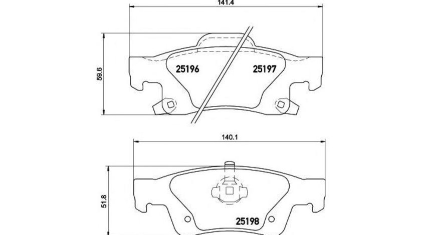 Set placute frana Jeep GRAND CHEROKEE IV (WK, WK2) 2010-2016 #2 2519601