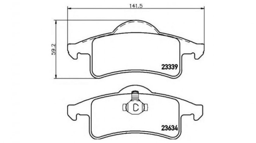 Set placute frana Jeep GRAND CHEROKEE Mk II (WJ, WG) 1998-2005 #2 05011970AA