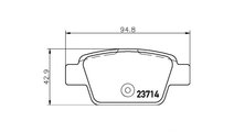 Set placute frana Lancia DELTA III (844) 2008-2016...