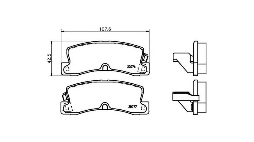 Set placute frana Lexus ES (F1, F2) 1989-1997 #2 021404