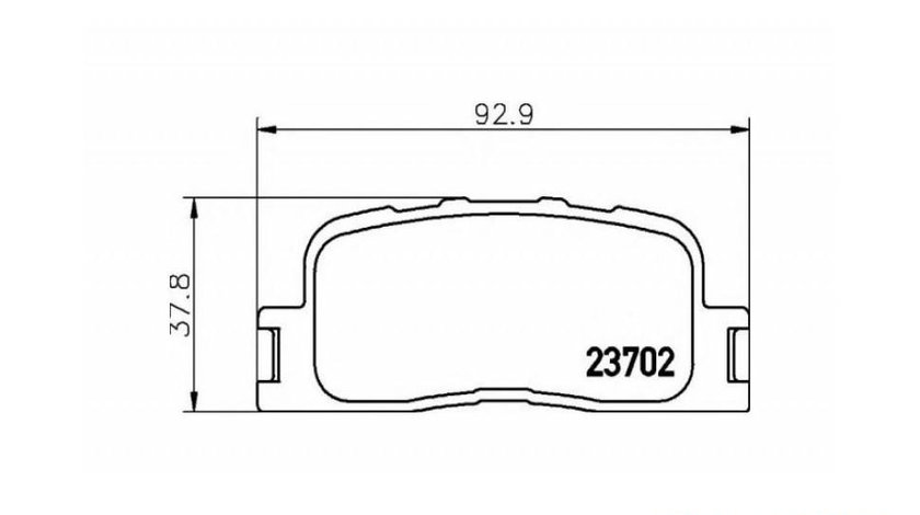 Set placute frana Lexus ES (MCV_, VZV_) 1996-2008 #2 0446606010