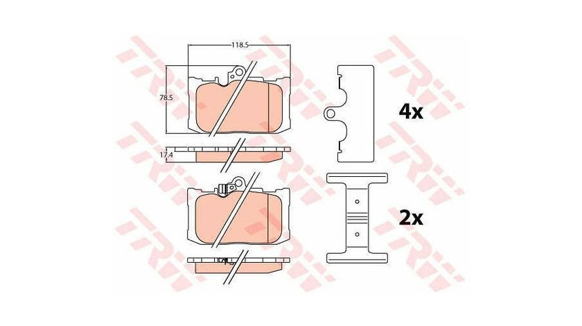 Set placute frana Lexus GS (GRL1_, GWL1_) 2011-2016 #2 0446522340