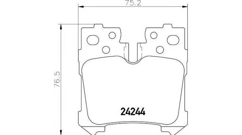 Set placute frana Lexus LS (UVF4_, USF4_) 2006-2016 #2 044660W010