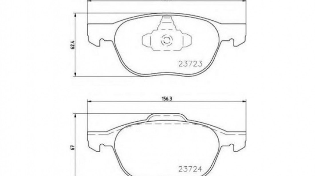 Set placute frana Mazda 3 (BL) 2008- #2 0252372318