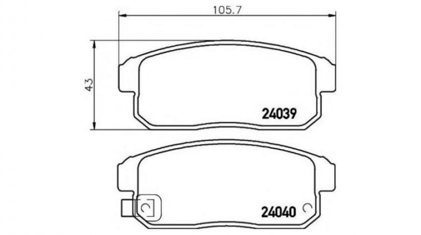 Set placute frana Mazda RX 8 (SE17) 2003-2012 #2 088311