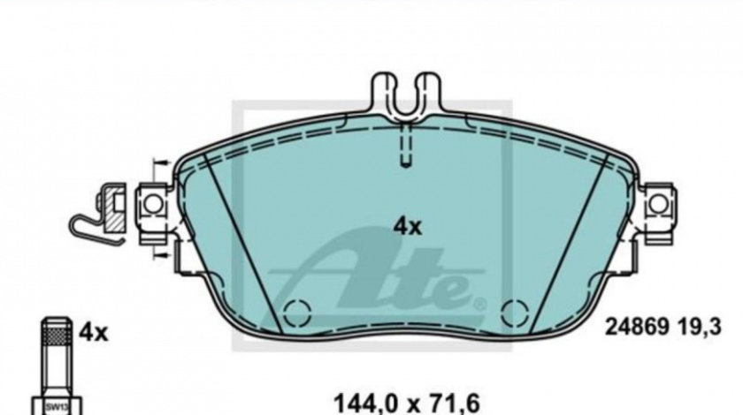 Set placute frana Mercedes A-CLASS (W176) 2012-2016 #2 0064204620