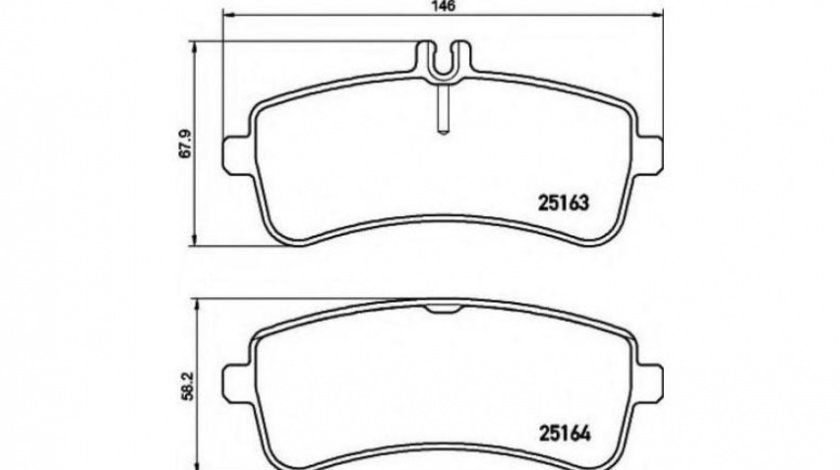 Set placute frana Mercedes AMG GT / GT S (2014->)[C190] #2 0074200220