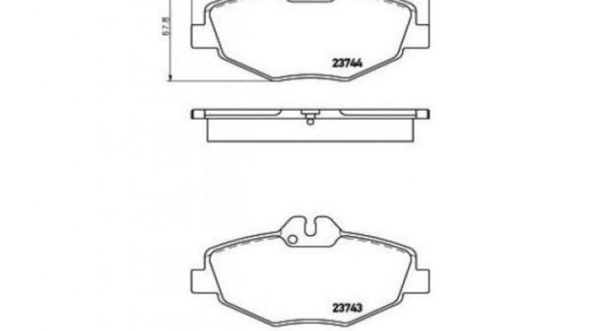 Set placute frana Mercedes E-CLASS (W211) 2002-2009 #3 0034206520