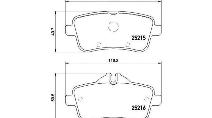 Set placute frana Mercedes GL-CLASS (X166) 2012-2016 #2 0064204020