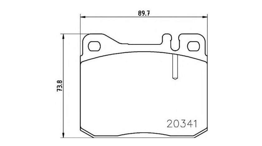 Set placute frana Mercedes SL (R107) 1971-1989 #2 0004205920