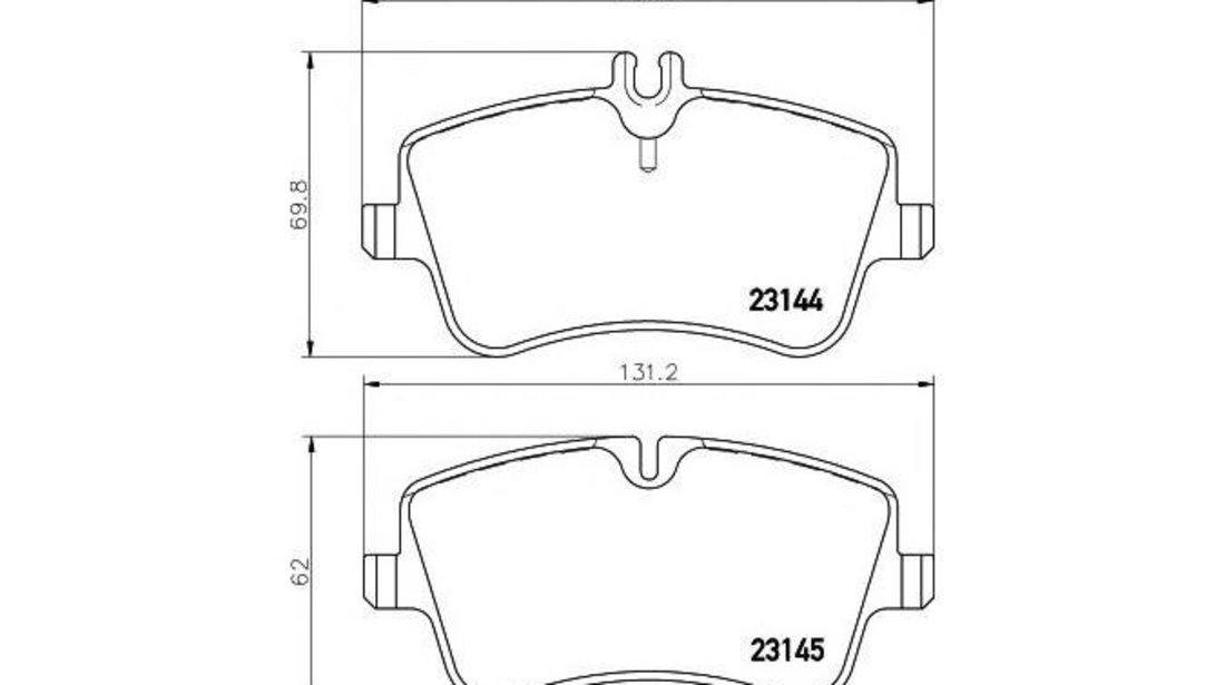 Set placute frana Mercedes SLK (R171) 2004-2011 #3 0034202520