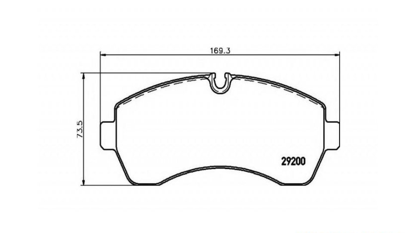 Set placute frana Mercedes SPRINTER 4,6-t platou / sasiu (906) 2006-2016 #2 0044206820