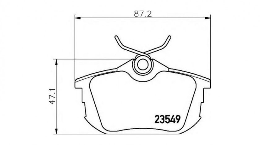 Set placute frana Mitsubishi COLT VI (Z3_A, Z2_A) 2002-2012 #2 0252186115