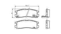 Set placute frana Mitsubishi GALANT limuzina (DJ_,...