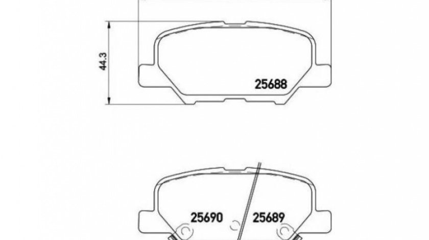 Set placute frana Mitsubishi OUTLANDER III Van (GF_W, GG_W) 2013-2016 #2 1609899680