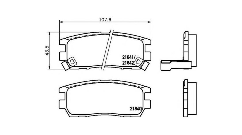 Set placute frana Mitsubishi PAJERO/SHOGUN II (V3_W, V2_W, V4_W) 1990-1999 #2 03665