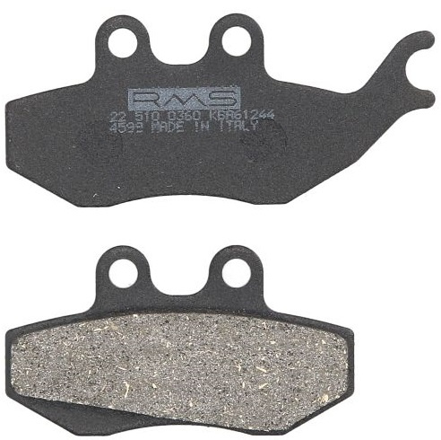 Set Placute Frana Moto Fata / Spate Rms Aprilia MX, Pegaso, RS, RX, Touareg, Tuono; Benelli Velvet; Beta ALP, ALP 4T, RE, RR, Urban 50-400 1989-2017 RMS 22 510 0360