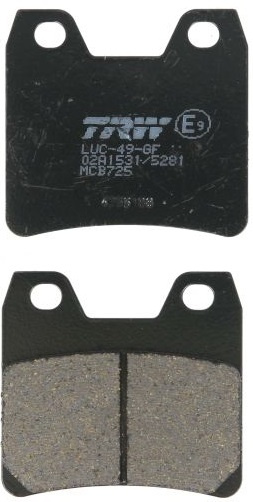 Set Placute Frana Moto Fata / Spate Trw Yamaha FZS, XJR 1000/1300 2001-2016 MCB725
