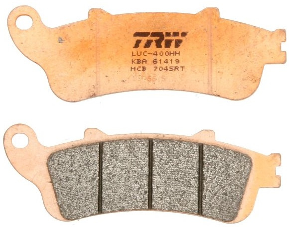 Set Placute Frana Moto Fata Trw Aprilia Leonardo; Benelli 125; Beta Eikon; Honda CB, CBR, FE, FJS, GL, Jazz, NT, Pantheon, VFR 50-1800 1985-2020 MCB704SRT